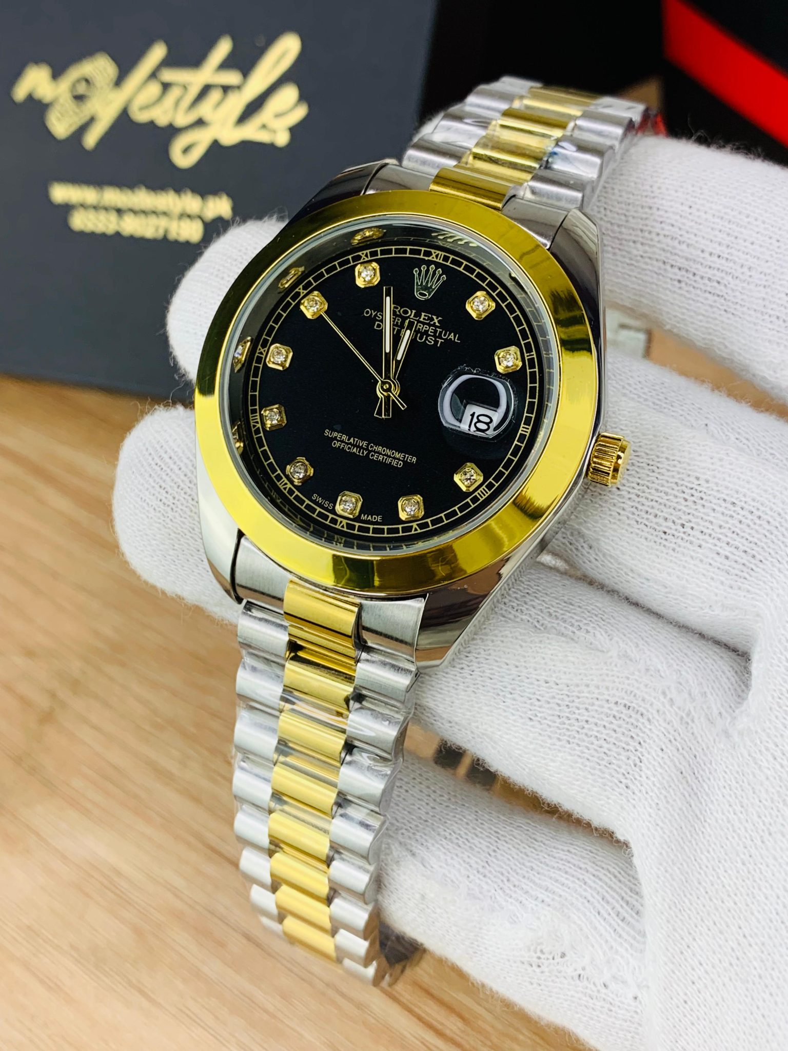 Rolex date just black dail