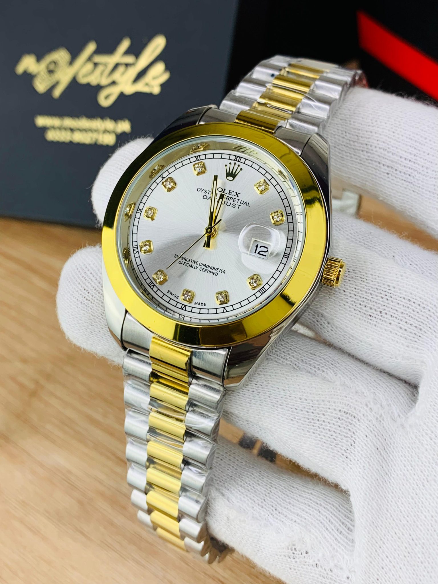 Rolex date just silver dail