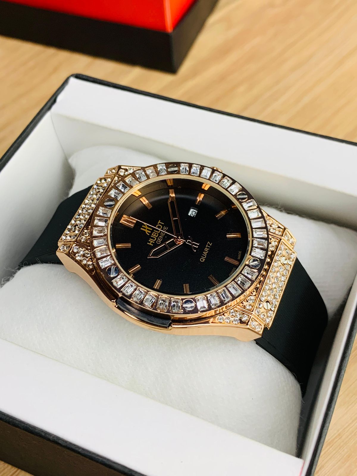 Black Dial Copper Stone Case